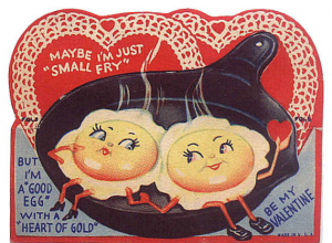 free-vintage-kids-valentines day cards-two-fried-eggs-in-pan